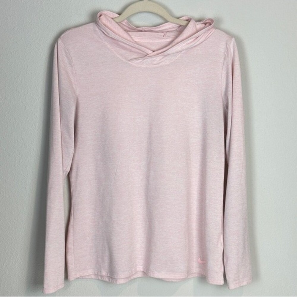 Nike Dri-fit Light Pink Long Sleeve Lightweight Hoodie M